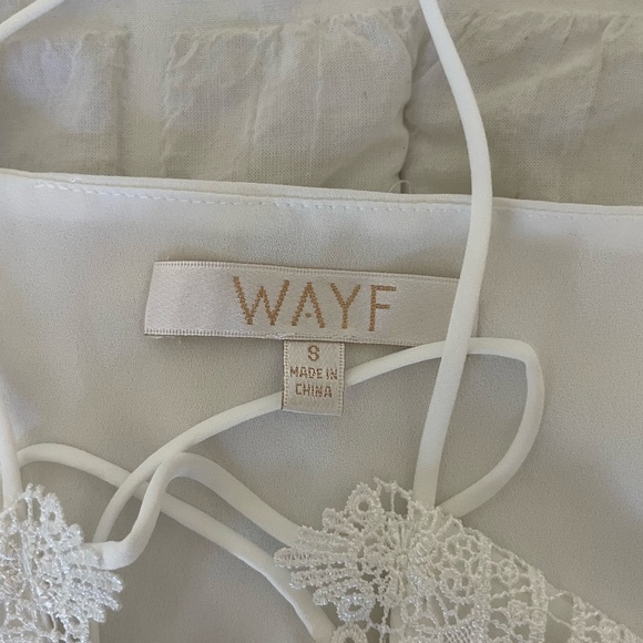 Wayf elegant White Lace-Up Women's Top - Picture 9 of 11